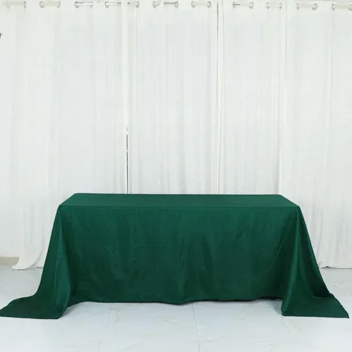 Vista 34 de Tableclothsfactory Mantel rectangular de tafetán arrugado de acordeón azul polvoriento, de 60 x 102 pulgadas, perfecto para ceremonias de boda