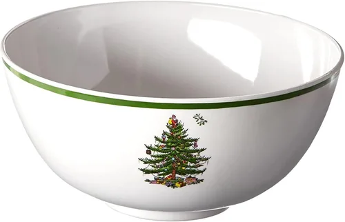 Vista 13 de Spode Bandeja de Melamina del Árbol de Navidad de 4 Secciones, Vajilla Festiva Dividida de 13.5 Pulgadas para Frutos Secos, Dulces, Condimentos