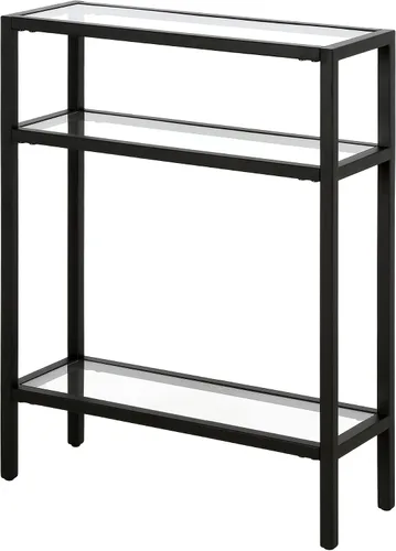 Vista 5 de Henn&Hart Mesa consola rectangular de 22 pulgadas de ancho en bronce ennegrecido, mesa de entrada, mesa decorativa para sala de estar, pasillo