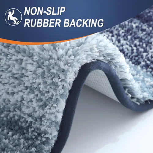 Vista 5 de OLANLY - Alfombras de baño pequeñas de 24 x 16 pulgadas, alfombras de baño de microfibra extra suave y absorbente Alfombra de baño de felpa