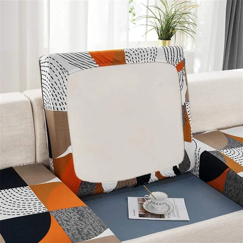 Vista 17 de YURRO Funda de cojín elástica ajustable con banda elástica, funda de cojín de repuesto para asiento de caravana, funda de sofá antigolpes para sofá