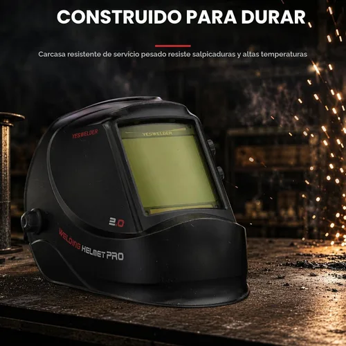 Vista 8 de YESWELDER - Máscara de soldar con oscurecimiento automático, funciona con energía solar, color real.