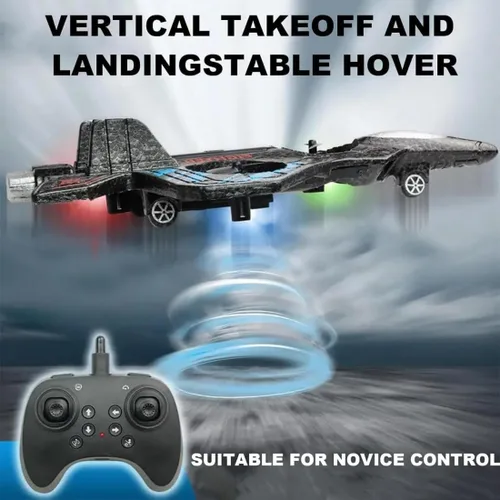 Vista 4 de Nuevo juguete RC Stunt Fighter Jet 2026 para niños con giros de 360° y luces LED, avión de control remoto de espuma, avión RC para niños y adultos