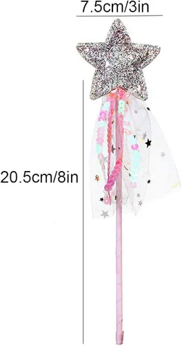 Vista 6 de ShaqMars 4 piezas de ropa de vestir para niñas pequeñas, disfraz de hada de princesa