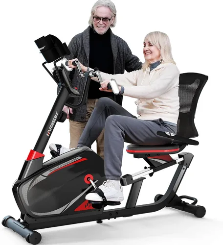 Vista 9 de HARISON Pro Recumbent Exercise bike with Arm Exerciser for Adult and Seniors, Low-Impact Recumbent Stationary Bike for Knee-Friendly 400LBS