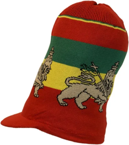Vista 32 de Shoe String King SSK Rasta Knit Tam Hat Dreadlock Gorra con múltiples diseños y tamaños.