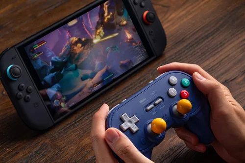 Vista 7 de 8BitDo Pro 3 Bluetooth Controller for SwitchSwitch 2 TMR Joysticks, Swappable ABXY Buttons, Pro Back Buttons, Charging Dock, Hall Effect Triggers
