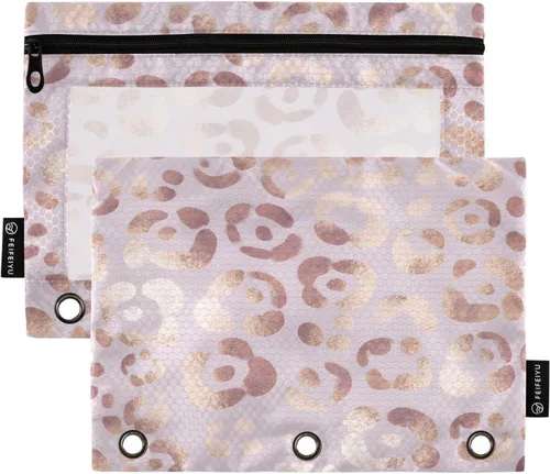 Vista 13 de Linda bolsa de lápices de bailarina para carpeta de 3 anillos, 2 bolsas para lápices con cremallera, estuche transparente con cremallera para Ballet