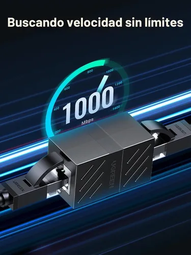 Vista 2 de UGREEN Acoplador Ethernet de 1000 Mbps, extensión de larga distancia de 328