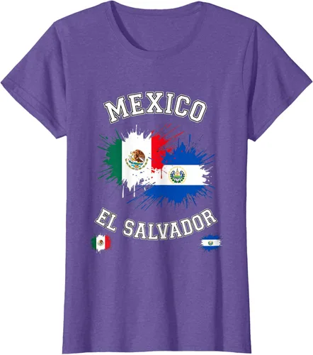 Vista 22 de Camiseta de recuerdo de la bandera vintage de El Salvador de México