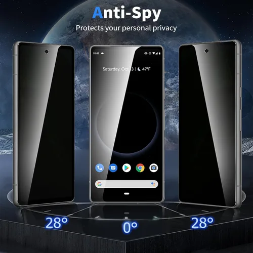 Vista 3 de Asstar [Paquete de 2] Protector de pantalla de privacidad para Google Pixel 8A de 6.1 pulgadas, protector de pantalla de vidrio templado de dureza