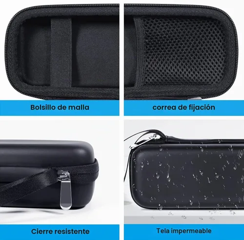 Vista 3 de Estuche de viaje duro para cepillo de dientes Oral-B/Sonicare con bolsillo de malla Negro