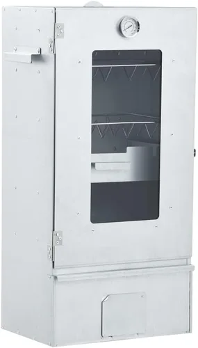 Vista 11 de Ahumador de carbón para barbacoa con estante inferior negro (estilo N) -AA