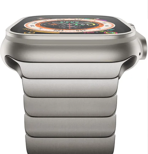 Vista 18 de NewWays - Pulsera de eslabones de titanio y acero inoxidable para Apple Watch Band Ultra 3 2 1 Band 49mm Series11 10 46mm 42mm 45mm 44mm 41mm 40mm