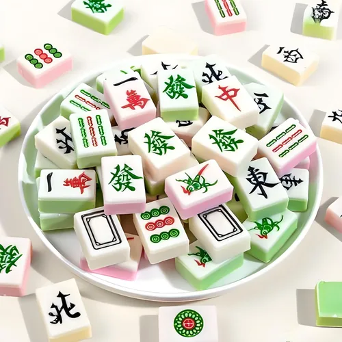 Vista 5 de Molde de Mahjong, chino Mahjong Tile Set Moldes de silicona