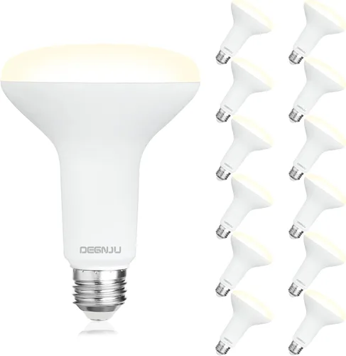 Vista 18 de DEGNJU Paquete de 6 bombillas LED empotradas BR30, bombillas de inundación regulables para interiores, CRI80 7 W, equivalente a 65 W, 2700 K, blanco
