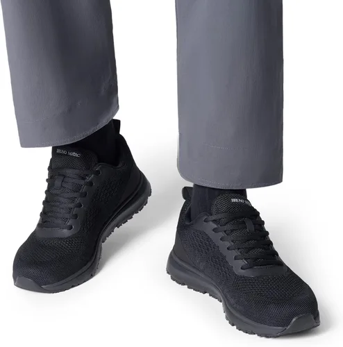 Vista 6 de Bruno Marc Zapatos antideslizantes para hombre, cómodos zapatos de trabajo para hombre y tenis de restaurante o servicio de alimentos