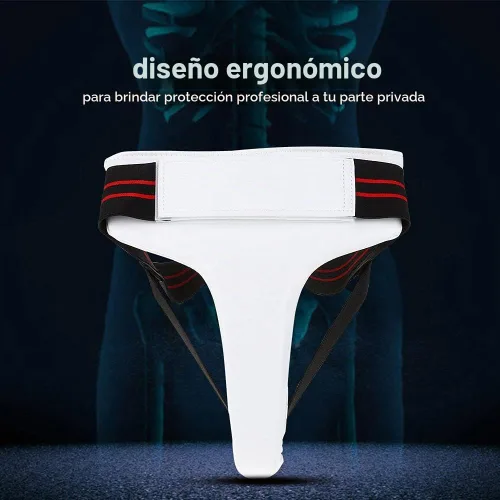 Vista 5 de Protector de ingle para mujer, copa pélvica atlética femenina, protector de ingle de taekwondo para mujer, protector de entrepierna con correa