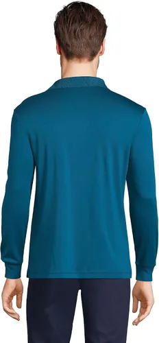 Vista 2 de Lands' End - Camisa polo muy suave de manga larga para hombre