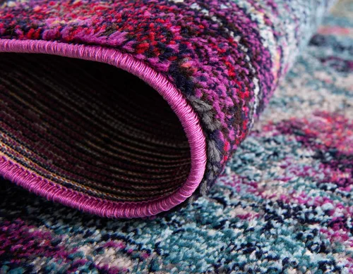 Vista 6 de Unique Loom Chromatic Collection - Alfombra abstracta moderna, colorida y vibrante para decoración de cualquier hogar