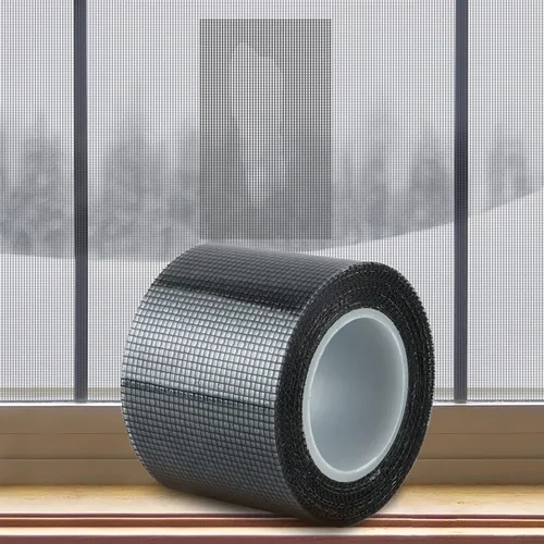 Vista 6 de SANKEMU Kit de reparación de mosquitero para ventana 2 pulgadas X 16.5 pies 3 capas de adhesivo fuerte y cinta impermeable de fibra de vidrio
