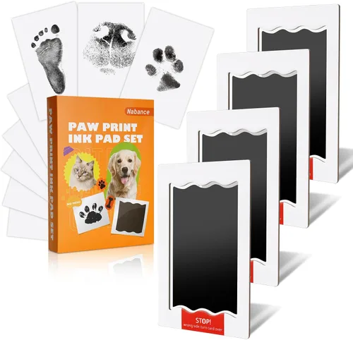 Vista 13 de Nabance Kit de huellas para perros y gatos, impresión de patas y nariz