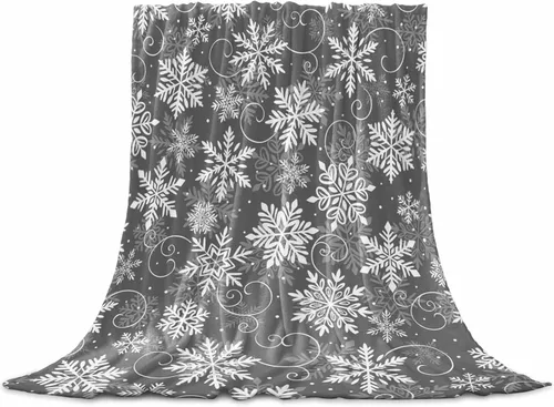 Vista 96 de Mantas de Tiro de Muñeco de Nieve de Navidad, Manta de Vellón Suave de Vacaciones de Invierno Decorativa para Hogar Sofá Sillón Silla Sala de Estar