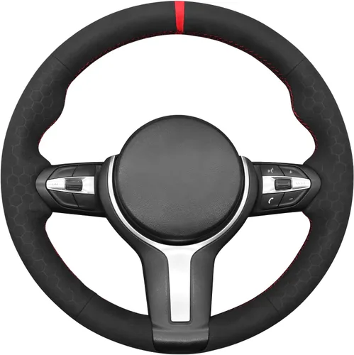 Vista 29 de MEWANT - Funda para volante de automóvil cosida a mano de Athsuede para BMW F87 M2 F80 M3 F82 M4 M5 F12 F13 M6 F85 X2 X5 M F86 X6 M F33 F30 M