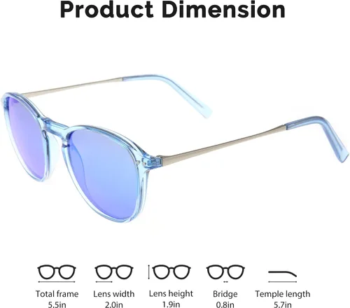 Vista 3 de JOORTI Gafas de sol polarizadas para mujeres y hombres protección UV
