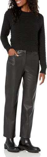 Vista 3 de The Drop Women's Jack Vegan Leather High Waisted Straight Leg Pant