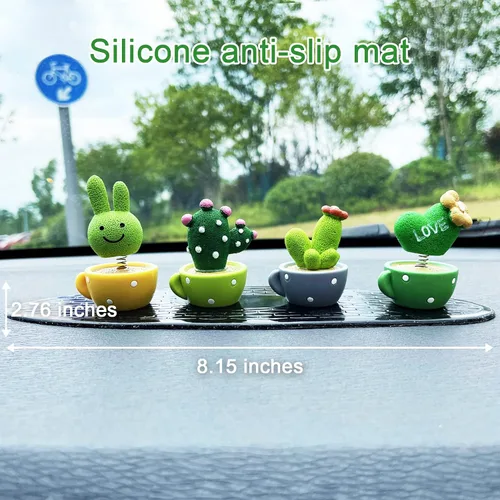 Vista 2 de Mini planta de macramé, accesorios de automóvil, bonita decoración, plantas artificiales de cactus de simulación para amantes de las plantas
