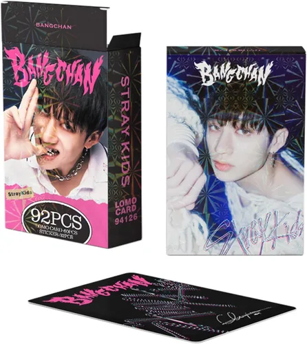 Vista 3 de KPOPBP Stray Kids Fotocards 60 PCS SKZ Rock Star Álbum Tarjetas de Fotos con 32 PCS Calcomanías Regalo Kpop Tarjetas Lomo Mercancía para Niños