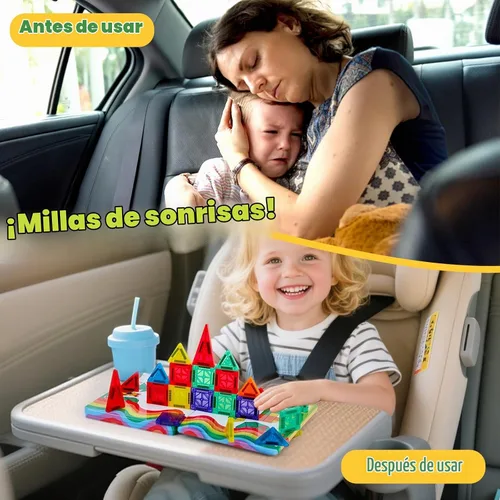 Vista 4 de FNJO Mini azulejos magnéticos, 60 piezas STEM bloques de construcción
