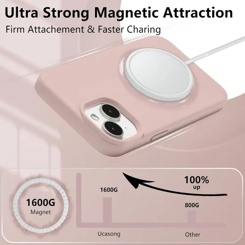 Vista 304 de Funda magnética de silicona para iPhone 13 Pro, color blanco antiguo [Compatible con Magsafe] [Forro de microfibra suave antiarañazos], funda