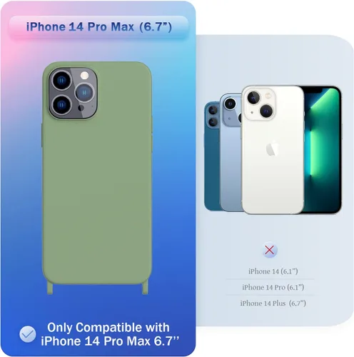 Vista 231 de Funda compatible con iPhone 8 Plus, iPhone 7 Plus/6 Plus/6S Plus con cordón, funda cruzada para iPhone con correa ajustable de silicona para iPhone