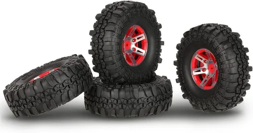 Vista 9 de Goolsky 4 neumáticos AUSTAR AX-4020A de 1.9 pulgadas 4.331 in 1/10 Rock Crawler con llantas de aleación Beadlock para D90 SCX10 AXAIL RC4WD TF2 RC