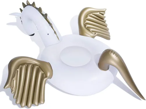 Vista 8 de Jasonwell Flotador inflable gigante de unicornio para piscina con válvulas rápidas y flotador inflable gigante de Pegaso de Jasonwell con válvulas