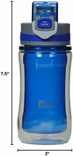 Vista 4 de Bubba Botella Flo Fusion de 12 oz (azul)