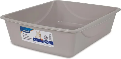 Vista 12 de Petmate Bandeja de arena, azul/gris, pequeña, fabricada en Estados Unidos