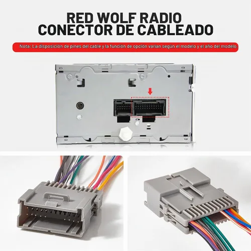 Vista 4 de RED WOLF Arnés de cableado estéreo para automóvil para GMC Envoy Sierra 2002-2008, Chevy Silverado Impala con conector a tope de instalación