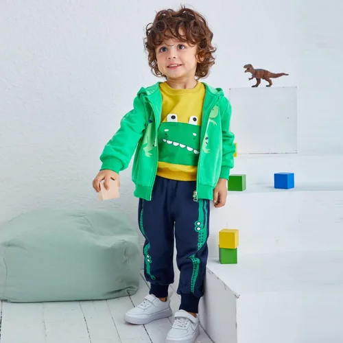 Vista 4 de DDSOL Chaqueta con cremallera para niño, sudadera con capucha y cremallera, ligera, para invierno, otoño, 2t-7t