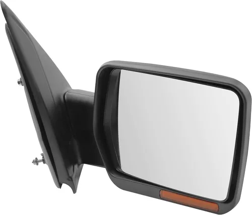 Vista 2 de Espejos de remolque para camioneta pickup 07-14 F150, calefacción eléctrica con señal ámbar, espejo negro, reemplazo del lado izquierdo del conductor