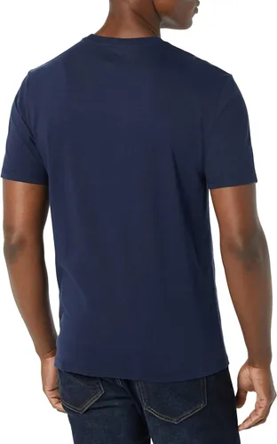 Vista 3 de Tienda Essentials Camiseta de manga corta ajustada con cuello redondo para hombre, paquete de 2