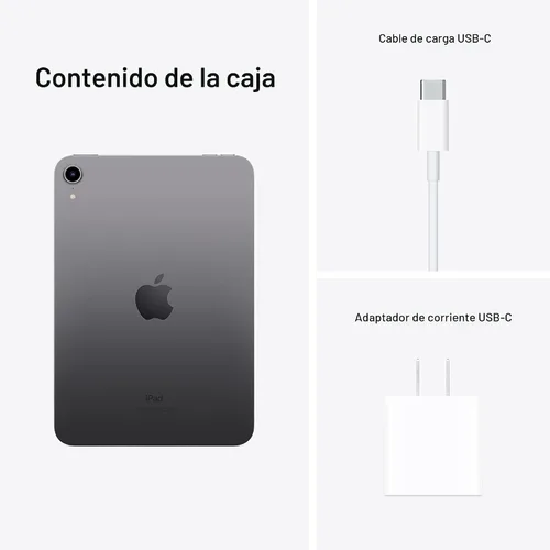 Vista 6 de Apple iPad mini (6ª generación): A15 Bionic, pantalla Liquid Retina de 8.3 pulgadas, 64 GB, Wi-Fi 6, cámara frontal de 12 MP/trasera de 12 MP, Touch