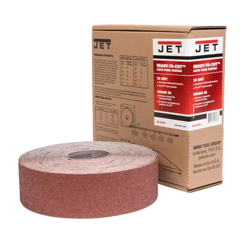 Vista 21 de JET Papel de lija listo para cortar, grano 100, 3" de ancho (60-9100)