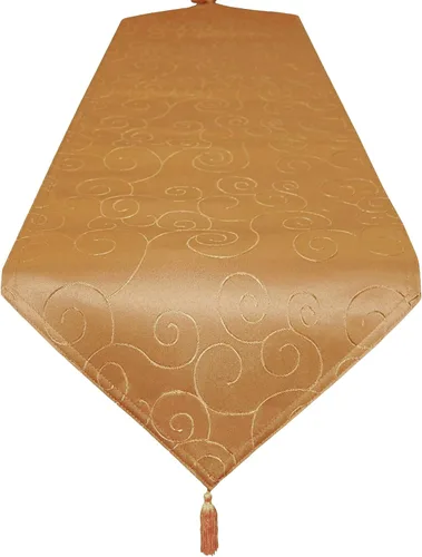 Vista 19 de Mantel EcoSol Designs de microfibra, con estampado de damascos, resistente a las arrugas y las manchas