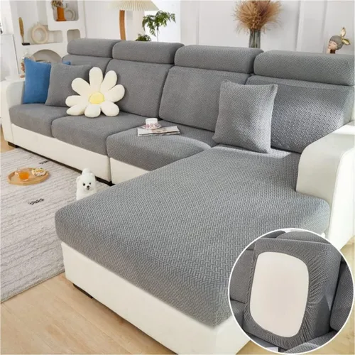Vista 23 de Funda mágica universal para interior de sofá, funda de sofá resistente al desgaste, funda de sofá modular en forma de L, diván con cojín separado