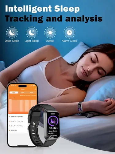 Vista 3 de KPEP AMOLED Fitness Watches for Women Men with Stress Blood Oxygen Heart Rate Monitor Sleep Tracking 110+ Sport Modes Fitness Tracker Watch Calorie