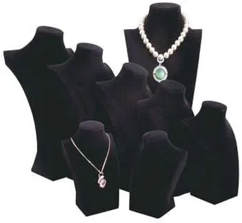 Vista 4 de Polmart Collar Busto, Terciopelo Negro