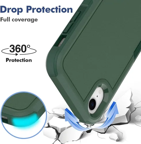 Vista 357 de Jeylly Funda para iPhone SE/Funda para iPhone 5S, Exterior de Plástico Duro que Absorbe Golpes + Interior de Silicona de Goma Defensor contra